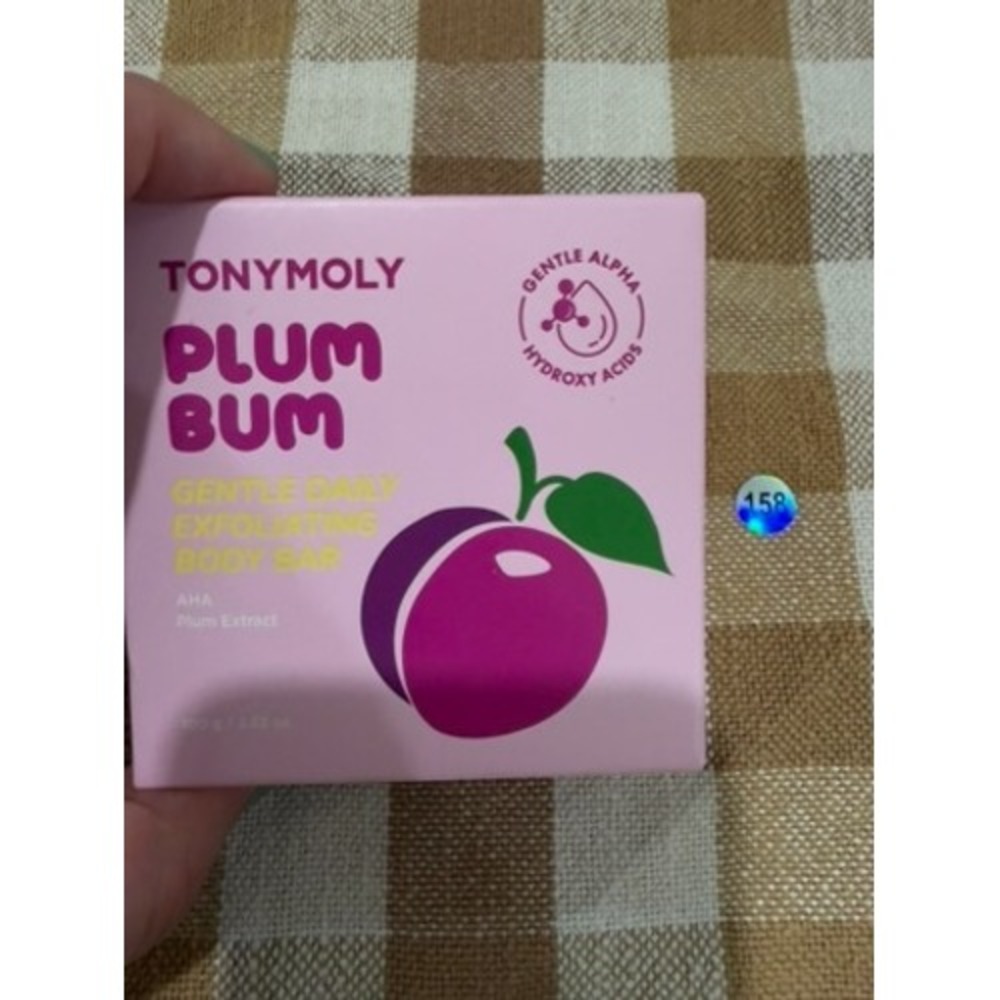 Tonymoly Plum Bum Gentle Daily Exfoliating Body Bar AHA Plum Extract 100g 3.52oz